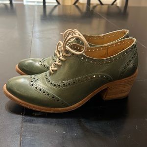 FRYE Maggie Leather Wingtip Oxfords Booties 7.5